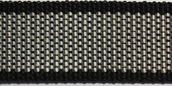 Pferdehalfter / SHS - Ösen  * Schwarz-Silber-Schwarz *